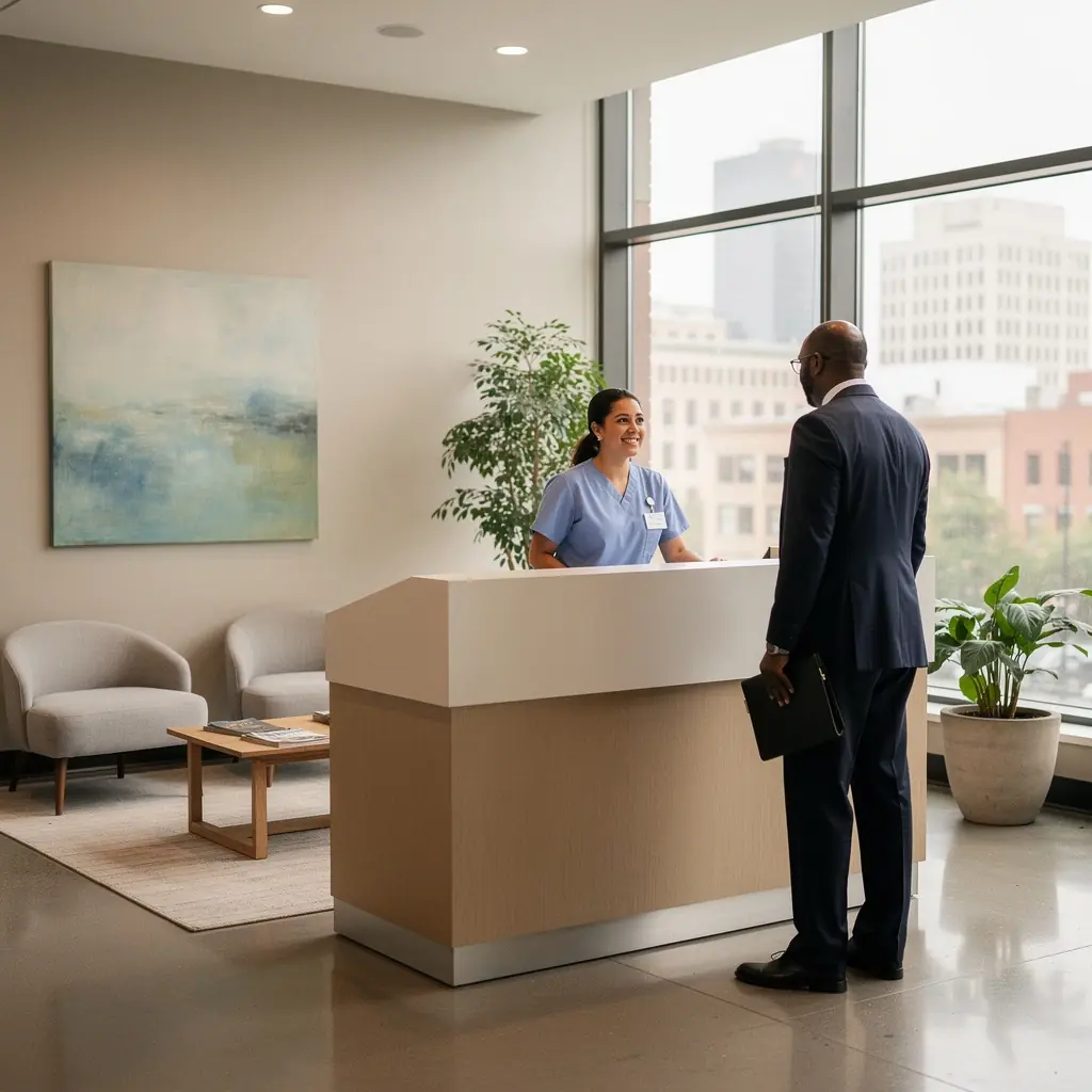 Otwarte przestrzenie biurowe sprzyjające komunikacji między pracownikami.